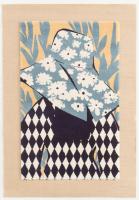 Дизайнерский ковёр прямоугольный 64540  34 0,7x1м